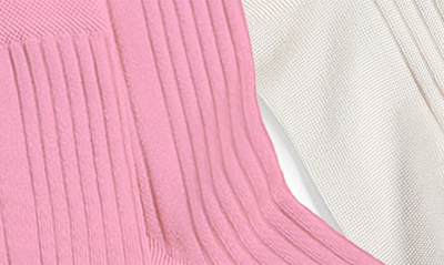 Shop Stems Assorted 3-pack Silky Rib Crew Socks In Ivory/ Black/ Pink