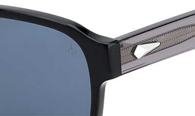 Shop Rag & Bone 54mm Rectangular Sunglasses In Black / Grey