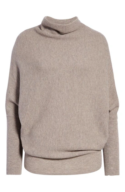 Shop Allsaints Ridley Funnel Neck Wool & Cashmere Sweater In Doormouse Brown