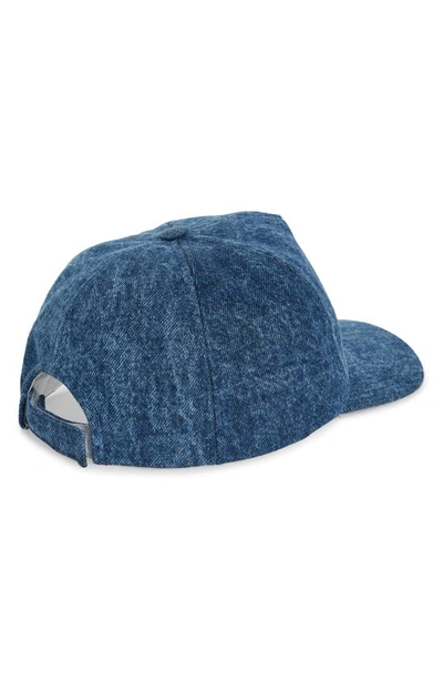 Shop Isabel Marant Tyron Logo Denim Baseball Cap In Blue