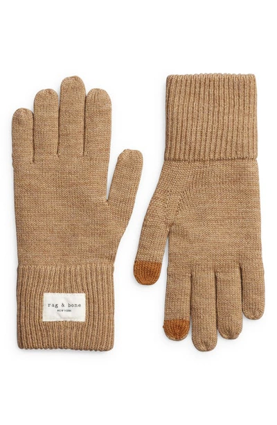 Shop Rag & Bone Addison Wool Blend Touchscreen Gloves In Camel