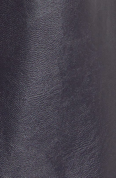 Shop Cinq À Sept Benji Faux Leather Crop Pants In Navy