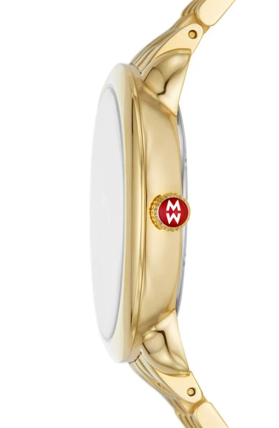 Michele Serein Mid Diamond Watch, 36mm In Gold