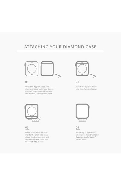 Michele 41mm Apple Watch® Case Attachment In Stainless Steel