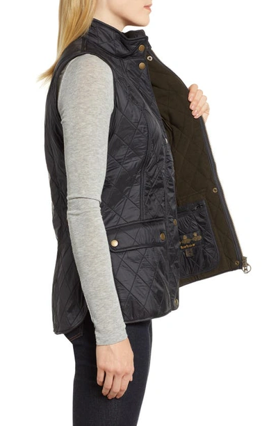 Barbour Wray Quilted Gilet W/ Fleece Lining In Black