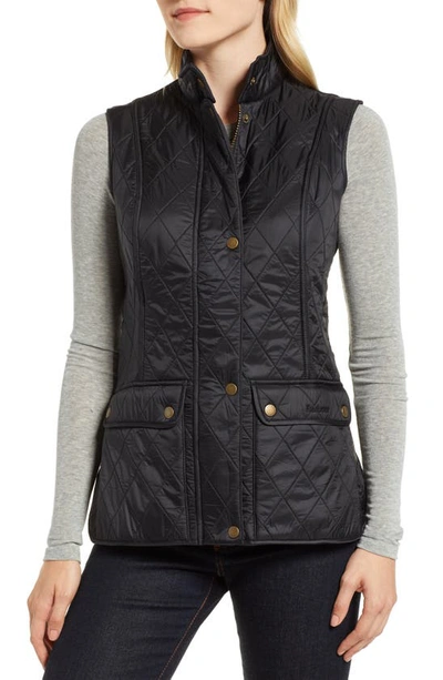 Barbour Wray Quilted Gilet W/ Fleece Lining In Black
