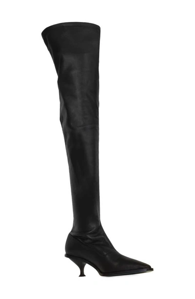 Shop Valentina Rangoni Delores Over The Knee Boot In Black Hide Jose