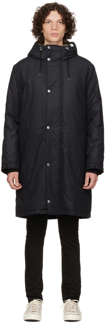 Shop Apc Black Hector Coat In Lzz Black