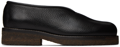 Shop Lemaire Black Piped Loafers In Bk999 Black