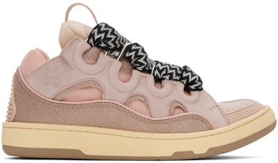 Shop Lanvin Pink Curb Sneakers In 51 Pale Pink