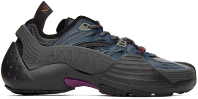 Shop Lanvin Navy Flash-x Sneakers In 29 Navy Blue