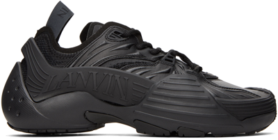 Shop Lanvin Black Flash-x Sneakers In 10 Black