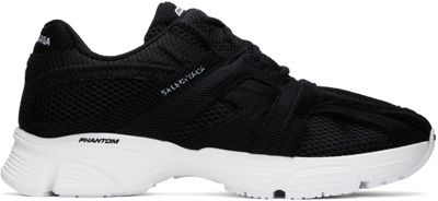 Shop Balenciaga Black Phantom Sneakers In 1090 Black/white
