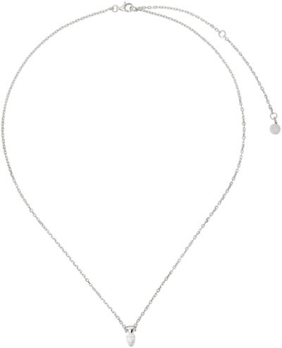 Shop Alan Crocetti Ssense Exclusive Clear Deep Fantasy Plug Necklace In Rhodium Vermeil