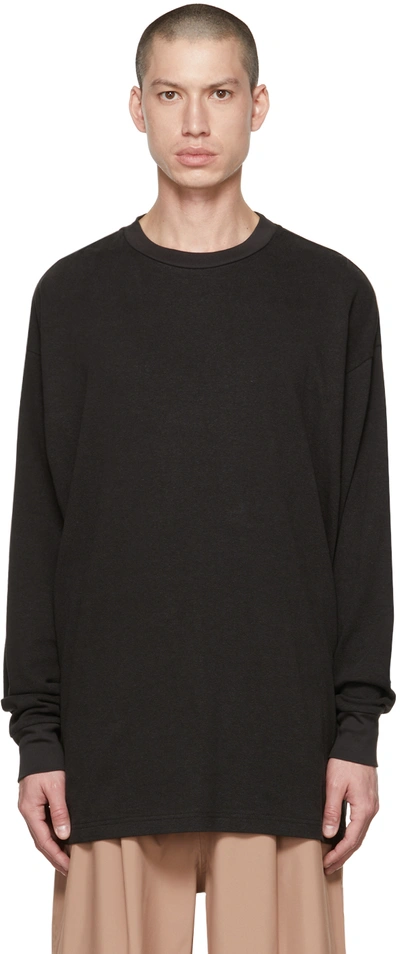 A. A. Spectrum Black Melter Long Sleeve T-shirt In Void Black