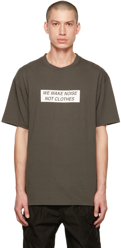 Shop Undercover Gray 'we Make Noise' T-shirt In Charcoal