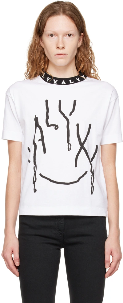 Shop Alyx White Smiley T-shirt In Wth0001 White