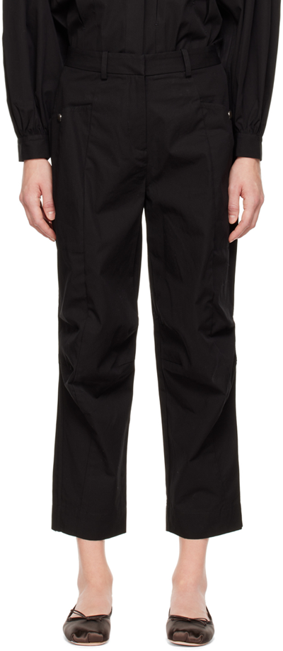 Co Black Patch Pocket Trousers In 001 Black