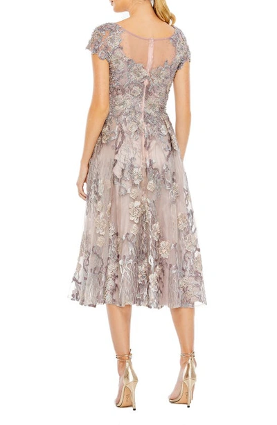 Shop Mac Duggal Embroidered Floral Cocktail Dress In Lilac