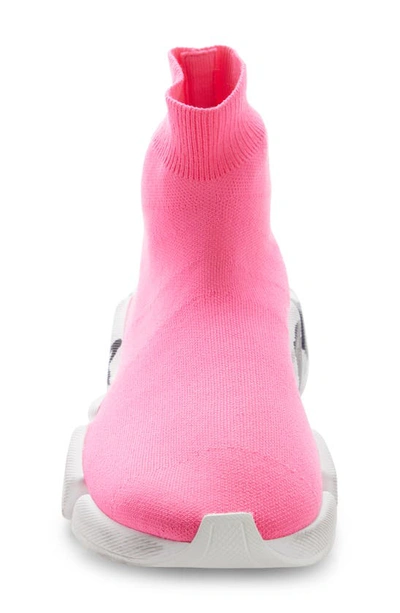 Shop Balenciaga Speed 2.0 Graffiti Recycled Knit Sock Sneaker In Fluo Pink