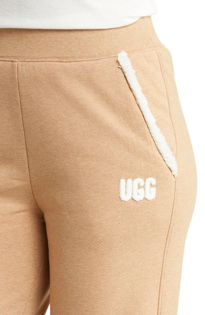 Shop Ugg Daylin Fleece Lined Stretch Cotton Joggers In Heather Camel