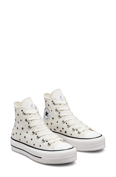 Converse Chuck Taylor® All Star® High Top Sneaker In Egret/ Black/  Moonstone Violet | ModeSens
