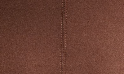 Skims Stretch Satin Underwire Thong Bodysuit In Cocoa