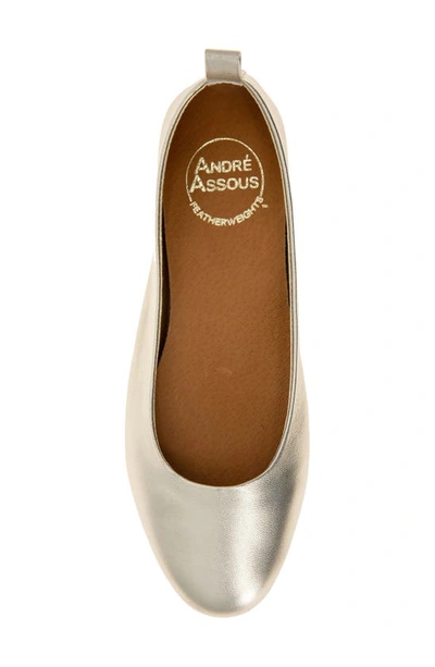 Shop Andre Assous Nalah Ballet Flat In Platino