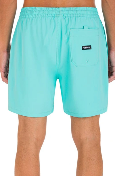 Shop Hurley One & Only Solid Volley Swim Trunks In Aura Green