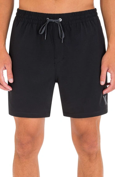 Shop Hurley One & Only Solid Volley Swim Trunks In Black