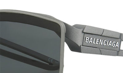 Shop Balenciaga 63mm Cat Eye Sunglasses In Ruthenium Ruthenium Grey
