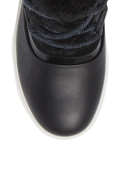 Sorel Joan Of Arctic Next Lite Waterproof Wedge Snow Boot In Black Sea Salt