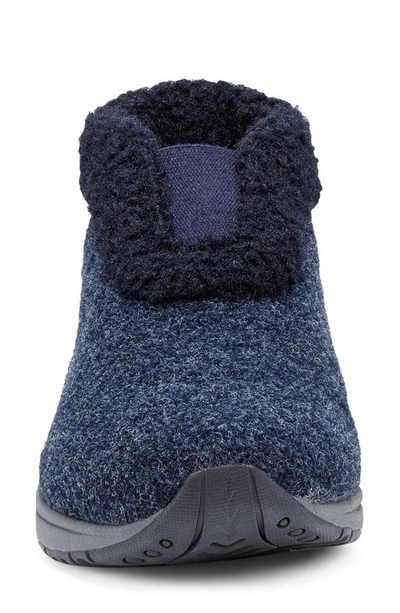 Shop Easy Spirit Trepose Faux Shearling Lined Slipper In Dark Blue