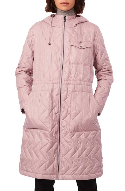 Shop Bernardo Zigzag Quilted Water Resistant Recycled Polyester Jacket In Lilac Haze