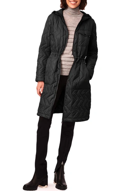 Bernardo Zigzag Quilted Water Resistant Recycled Polyester Jacket In Black  | ModeSens