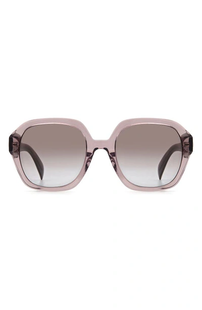 Rag & Bone 53mm Gradient Square Sunglasses In Grey