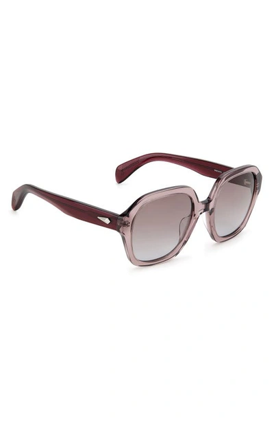 Rag & Bone 53mm Gradient Square Sunglasses In Grey