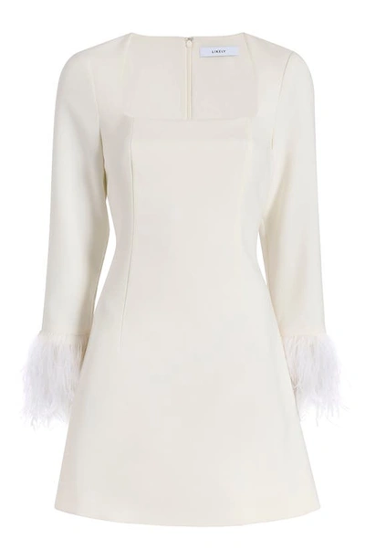 Shop Likely Cher Long Sleeve Minidress In White