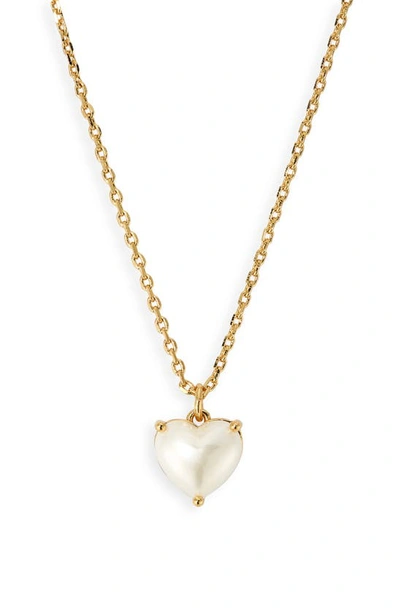 Shop Kate Spade My Love Birthstone Heart Pendant Necklace In Pearl