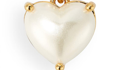 Shop Kate Spade My Love Birthstone Heart Pendant Necklace In Pearl