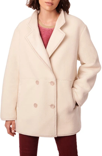 Bernardo Sherpa Double Breasted Blazer In Cream
