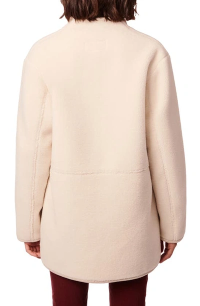 Bernardo Sherpa Double Breasted Blazer In Cream