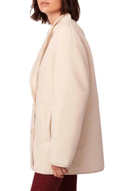 Bernardo Sherpa Double Breasted Blazer In Cream