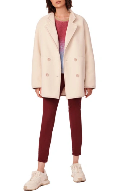 Bernardo Sherpa Double Breasted Blazer In Cream