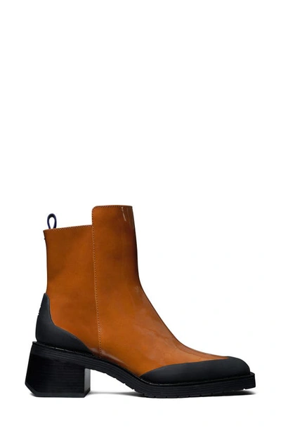 Tory Burch Expedition Boot In Tan Cuoio / Cobalt