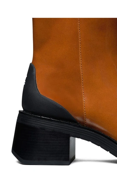 Tory Burch Expedition Boot In Tan Cuoio / Cobalt