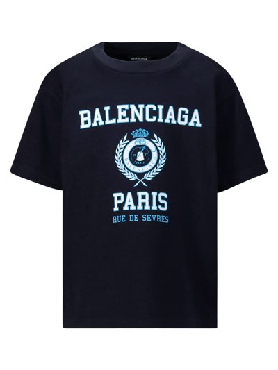Shop Balenciaga Kids T-shirt In Navy Blue