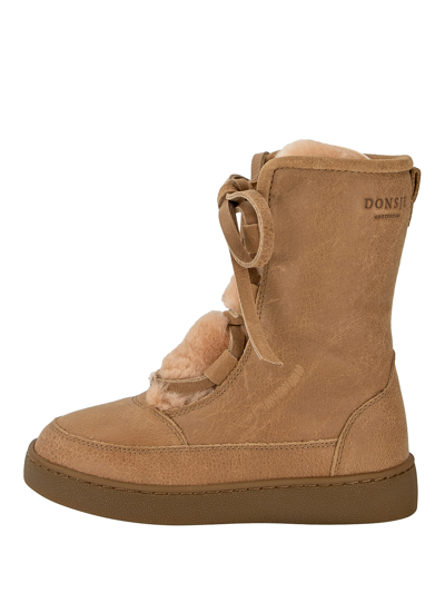 Shop Donsje Amsterdam Kids Brown Boots For Girls