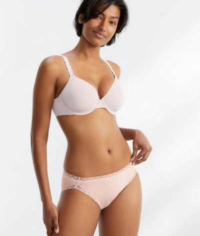 Shop Natori Bliss Cotton French Cut In Pink Pearl
