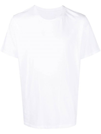 Shop Mm6 Maison Margiela Logo Crew-neck T-shirt In White